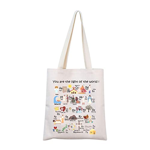 Bible Alphabet Tote Bag - Perfect Gift for Christian Teachers & Pastors' Wives