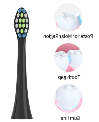 SAVTMVAS 10 Pcs Black Replacement Brush Heads for Operan Electric Toothbrush