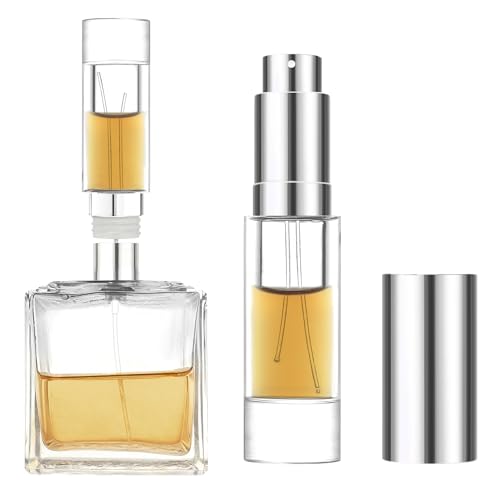 MUB Travel Refillable 5ml Glass Perfume Atomizer Bottle – Top-Filling, Leak-Proof, Clear