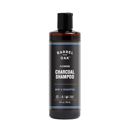 Barrel & Oak Mint & Eucalyptus Charcoal Shampoo for Men - Cleansing, 16 oz