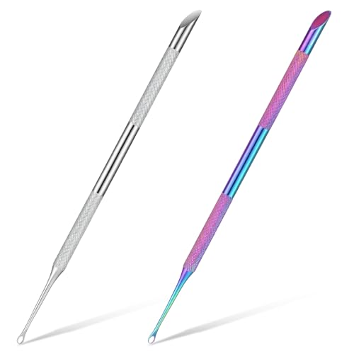 Stainless Steel Dual Ended Cuticle Remover Tool - 2 Pcs