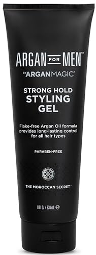 Argan Magic Strong Hold Hair Gel with Argan Oil - Flake-Free, Long-Lasting Control, 8oz
