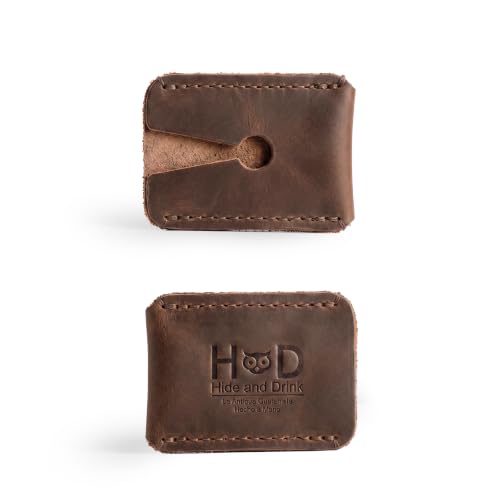 Hide & Drink Bourbon Brown Leather Double Edge Safety Razor Sheath - Travel Protective Cover