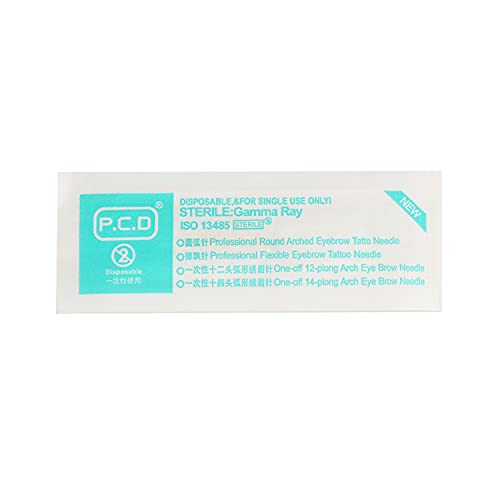50pcs PCD 12 U-Shape Microblading Needles for Permanent Eyebrow Makeup
