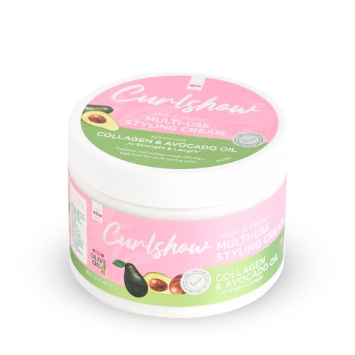 ORS Olive Oil Curlshow Multi-Use Styling Cream with Collagen & Avocado, 12 oz
