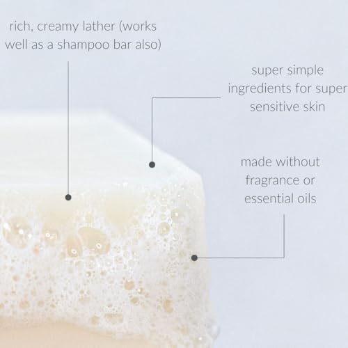 Osmia Naked Body Soap - Unscented Moisturizing Bar for Sensitive Skin