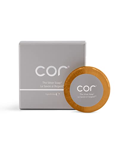 Cor Colloidal Silver Soap Bar - 0.34 oz Natural Face Soap for Sensitive Skin
