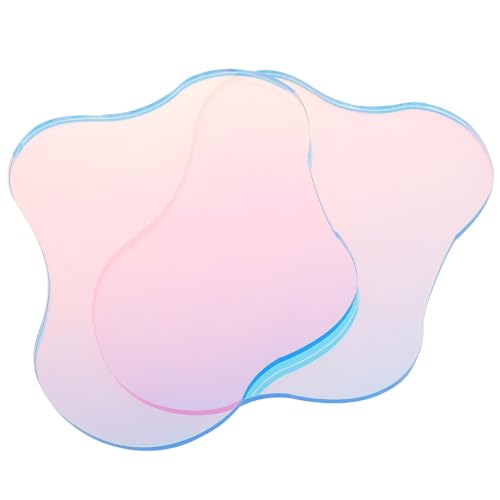 Garneck Acrylic Irregular Coasters - Set of 2 Unique Drink Pads