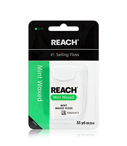 Reach Mint Waxed Dental Floss - Extra Wide for Effective Plaque Removal