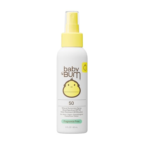 Baby Bum SPF 50 Mineral Sunscreen Spray for Sensitive Skin - 3 oz Travel Size