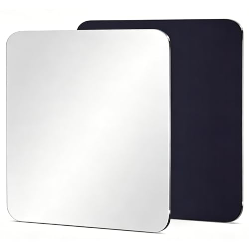 Magnetic Locker Mirror, 7.8" x 7.8" Unbreakable Acrylic Mirror (2 Pack)