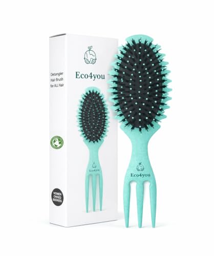 Eco4you Wheat Straw Detangling Hair Brush for Wet and Dry Hair