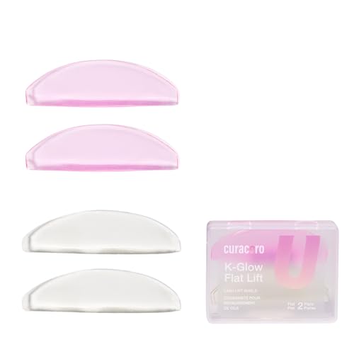 Curacoro Silicone Lash Lift Shields - 4 Reusable Rods for Curling