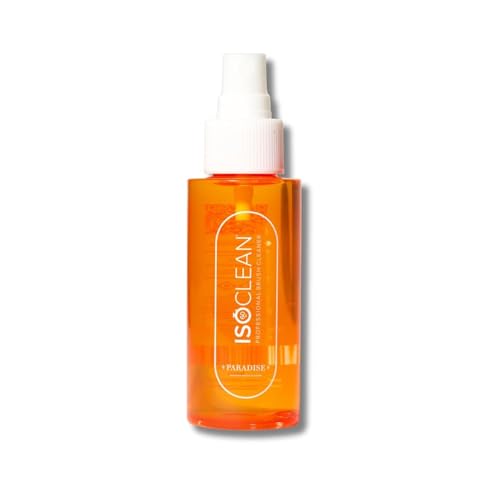 Isoclean Makeup Brush Cleaner Spray Paradise Fragrance 3 fl oz - Fast Drying, No Rinse