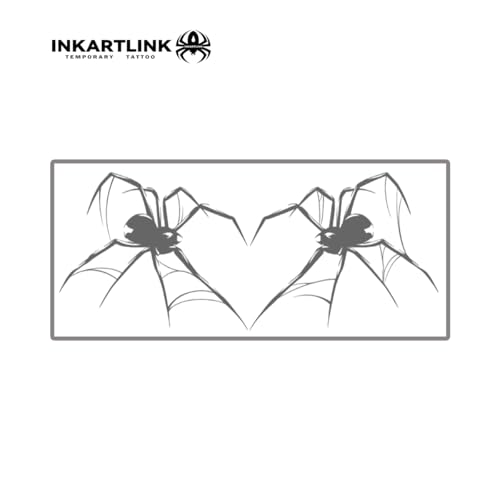 INKARTLINK Love Spider Temporary Tattoos Waterproof & Realistic - Easy Application