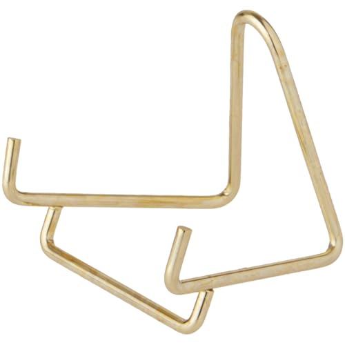 Bard's Gold-toned Wire Easel Stand for Display - 2" H x 2.5" W