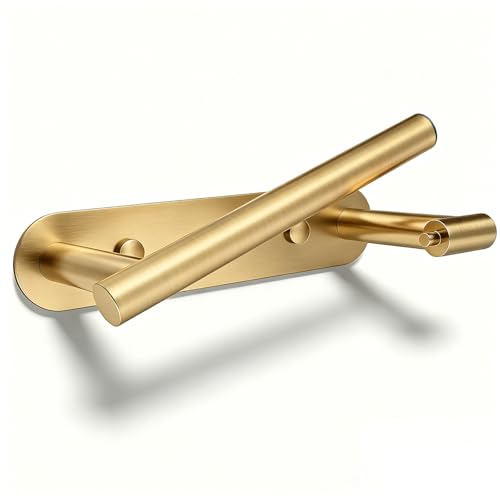 SetSail Gold Toilet Paper Holder - Adhesive & Screw Installation