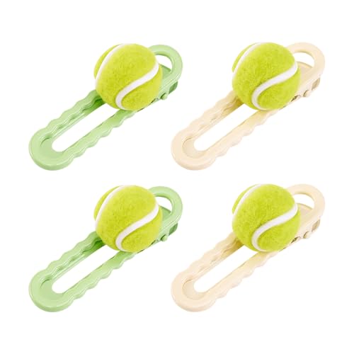 Evoonlyn Green Tennis Hair Clips Set for Women & Girls – Stylish Sport Barrettes, 4-Pack