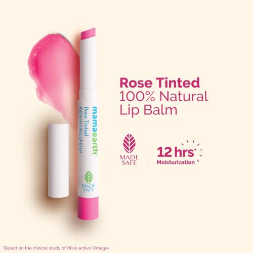 Mamaearth Rose Tinted Lip Balm - Natural Moisturizer & Subtle Color, 0.07 Oz