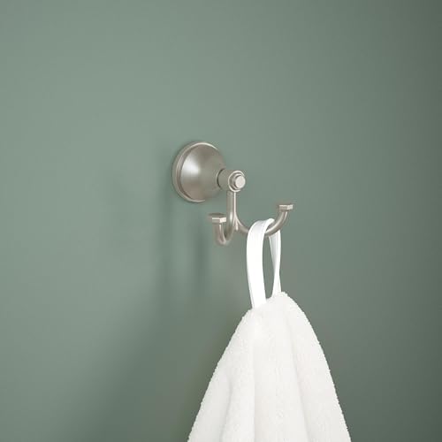 Franklin Brass Woodruff Satin Nickel Double Towel Hook