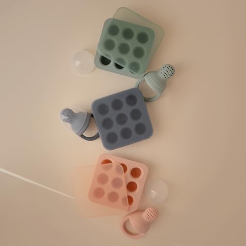 Mushie Silicone Freezer Tray for Frozen Baby Food - 9 Cups