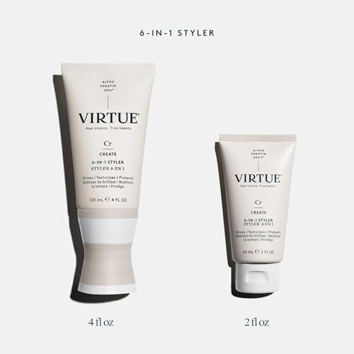 Virtue 6-in-1 Hair Styler Cream - Pack of 2, Heat Protection for All Hair Types