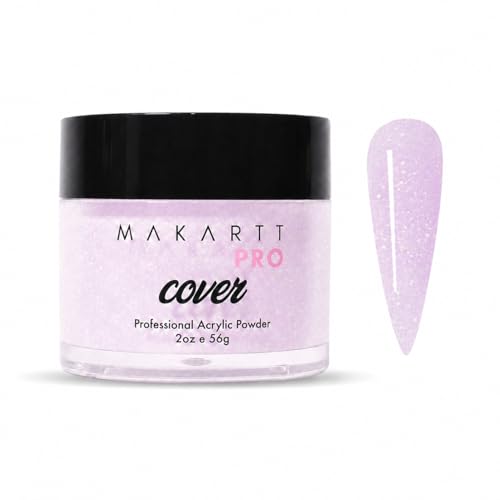 MakarttPro Sparkling Rose Acrylic Powder for Nail Extensions - 56g/2oz