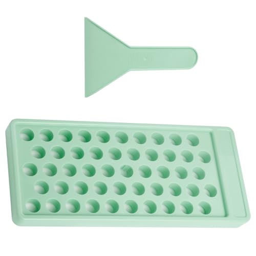 JuLand 50-Slot Lip Balm Filling Tray with Spatulas - DIY Kit