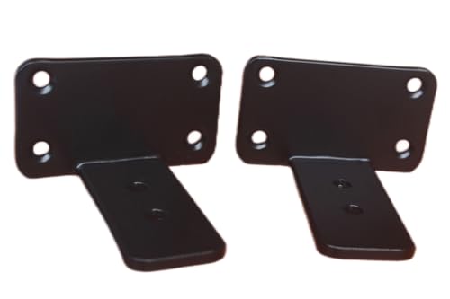 Heavy Duty 4-Inch Black L Shelf Brackets - 2 Pack for Rustic Support