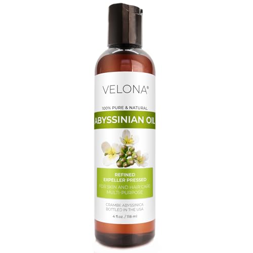 Velona Abyssinian Oil 4 Fl Oz - 100% Pure Natural Hair & Body Carrier Oil