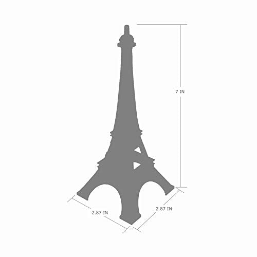 Eiffel Tower Statue Decor - 7" Rose Gold Metal Alloy