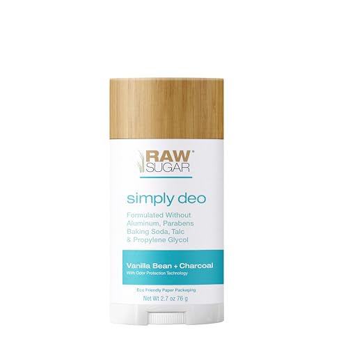 Raw Sugar Aluminum-Free Deodorant Stick, Vanilla Bean & Charcoal