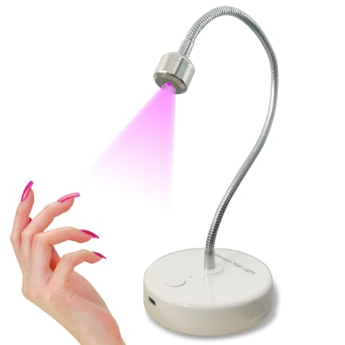 3W Portable UV/LED Nail Lamp - Rechargeable Gooseneck Nail Dryer for Gel-X