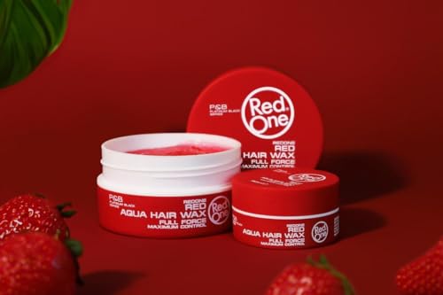 RedOne Aqua Hair Wax - Strong Hold Styling Gel with Strawberry Scent, 150ml