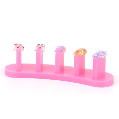3Pcs Nail Practice Display Stand with 10Pcs False Nail Tips - Nail Art Tools