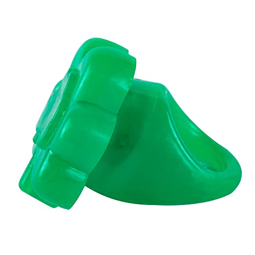 LED Light Up Green Shamrock Rings - St. Patrick's Day Party Favors (18 Pack)