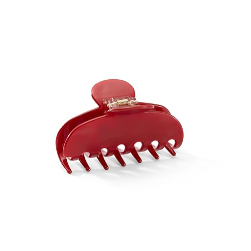 2Pcs Acetate Hair Claw Clips - 3.3 Inch Cherry Red Clips for Thick Hair