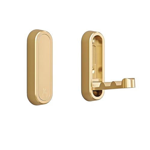 Brushed Gold Foldable Towel Hooks - 2 Pack Heavy Duty Wall Hooks