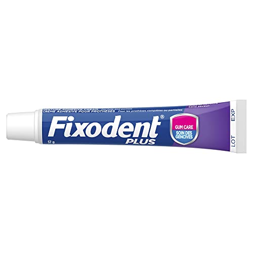 Fixodent Plus Gum Care Denture Adhesive Cream, 2 oz - Pack of 2