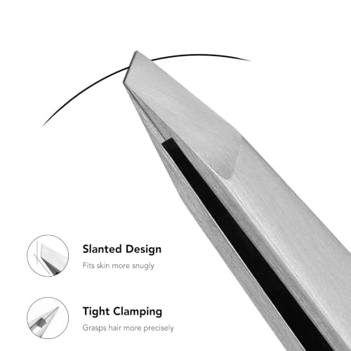 Cut It Professional Slant Tweezers - Precision Stainless Steel for Eyebrows