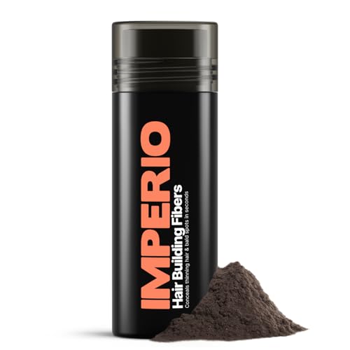 IMPERIO Dark Brown Hair Building Fibers - 26g Instant Thinning Hair Solution for Men & Women