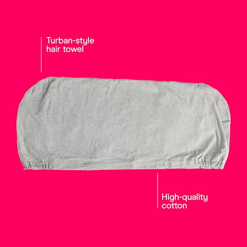 Conair Cotton Hair Towel Wrap for Women - Fast Drying & Ultra-Absorbent Turban Style