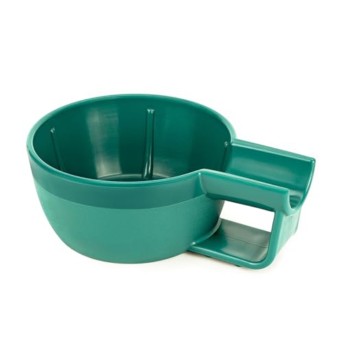 Linkidea Plastic Shaving Soap Bowl with Lathering Ridges, Green