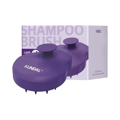 KUNDAL Silicone Scalp Massager & Shampoo Brush for Deep Cleansing