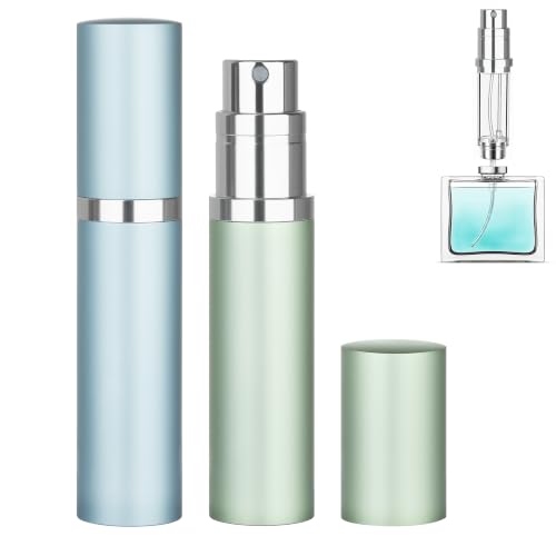 Qavhun 5ml Refillable Perfume Atomizer - 2-Pack Leakproof Travel Bottle