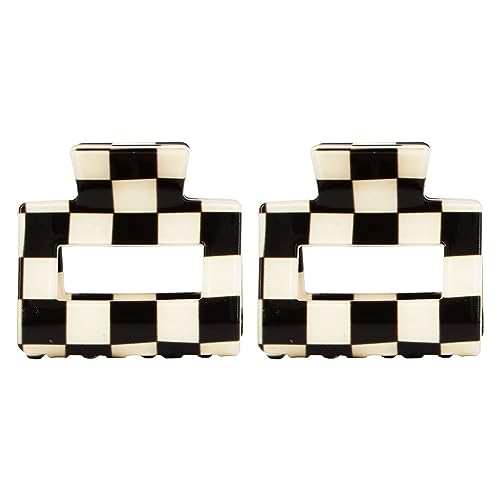 Cute Chess Board Claw Hair Clips for Women - 2 Pack