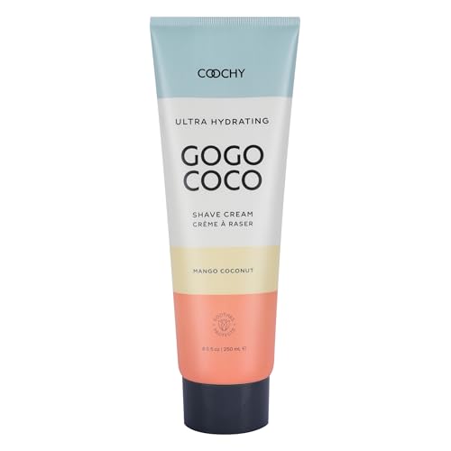 Coochy Ultra Hydrating Shaving Cream | Prevents Irritation, Bumps & Dry Skin | Doubles as Hair Conditioner | Coconut Oil, Tea Tree Oil, Jojoba Oil, Shea Butter & Aloe Vera | Mango Coconut 8.5oz/250mL