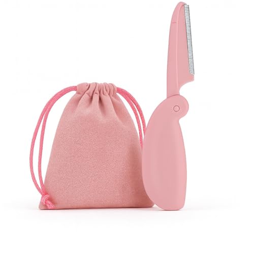 EcoGlow Co. Pastel Facial Razors for Women - Blush Pink 3-Pack Dermaplaning & Eyebrow Shaping