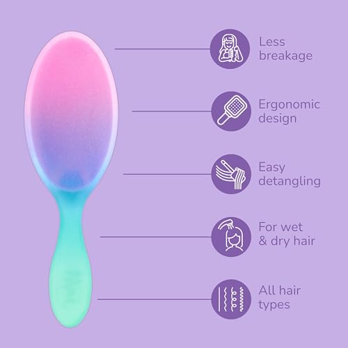 Wet Brush Original Detangler Hair Brush - Electric Sky Purple