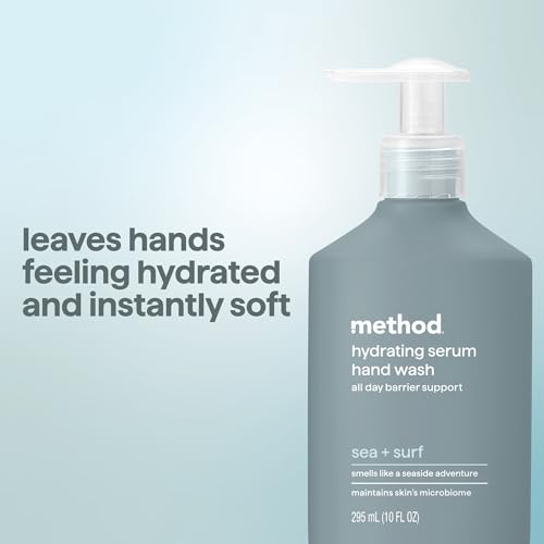 Method Hydrating Hand Wash Sea + Surf, 10 Fl Oz (Pack of 3) - Moisturizes & Soothes